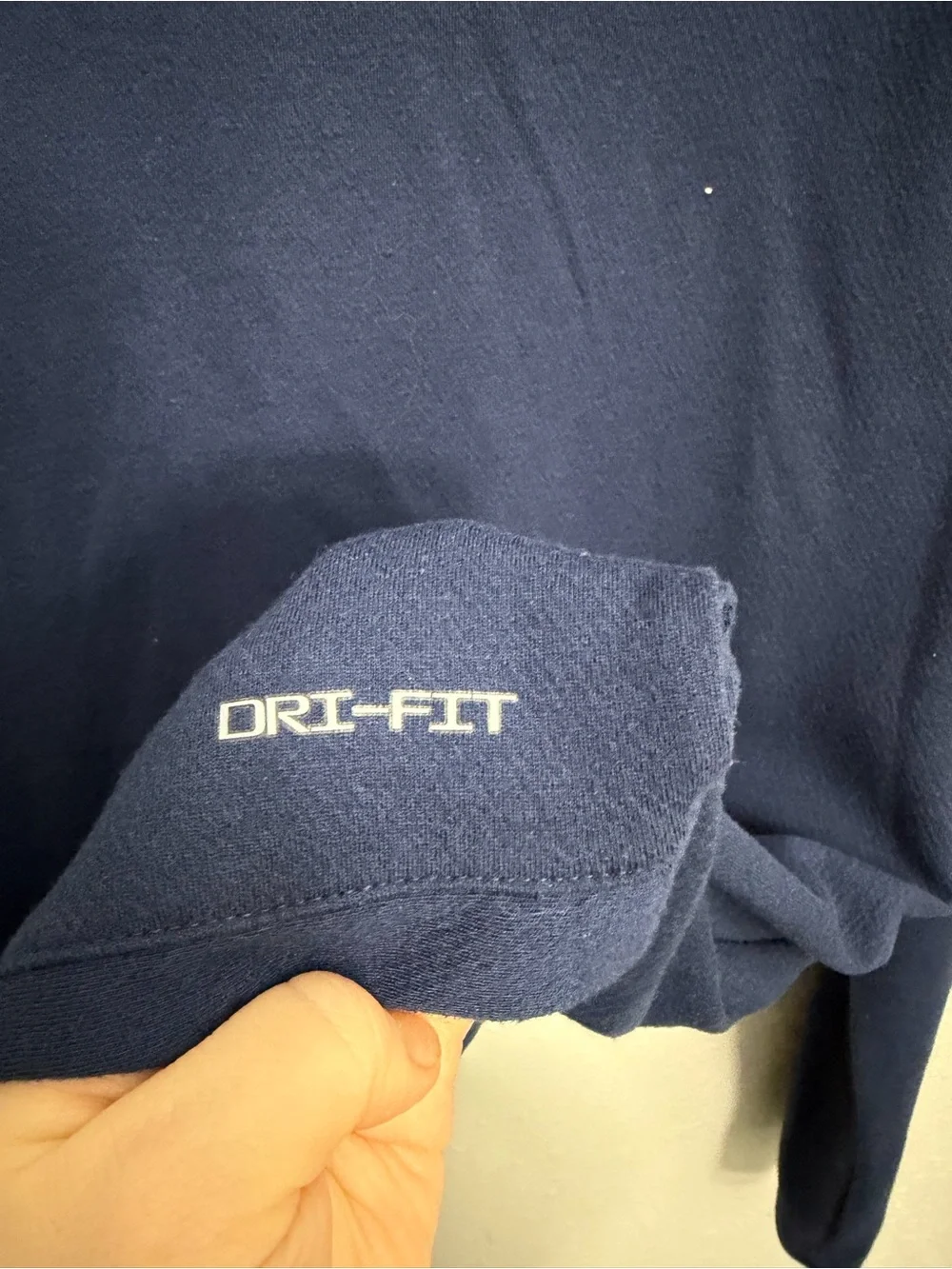 Jordan Dri-FIT 1/4-Zip Pullover Top Navy Blue Men’s Large